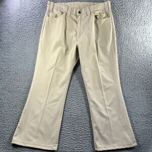 Vintage Levis Action Slacks Trousers 40547 Mens 36x32 FITS 35x27 Khaki Flare 70s